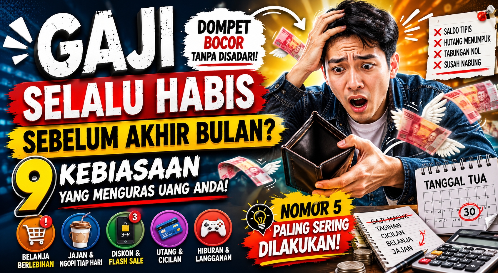 Gaji Selalu Habis Sebelum Akhir Bulan? Ini 9 Kebiasaan yang Diam-Diam Menguras Uang Anda